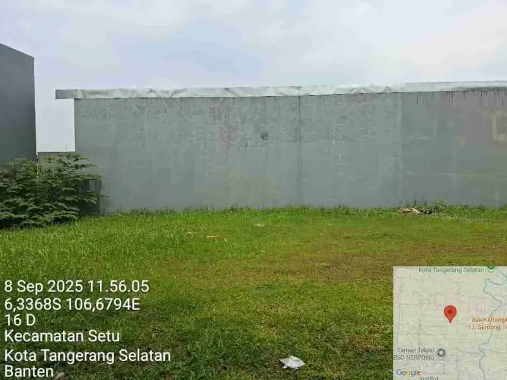 kavling kotak untuk pergudangan dan industri taman tekno bsd city luas 1.067m² harga 15jt permeter