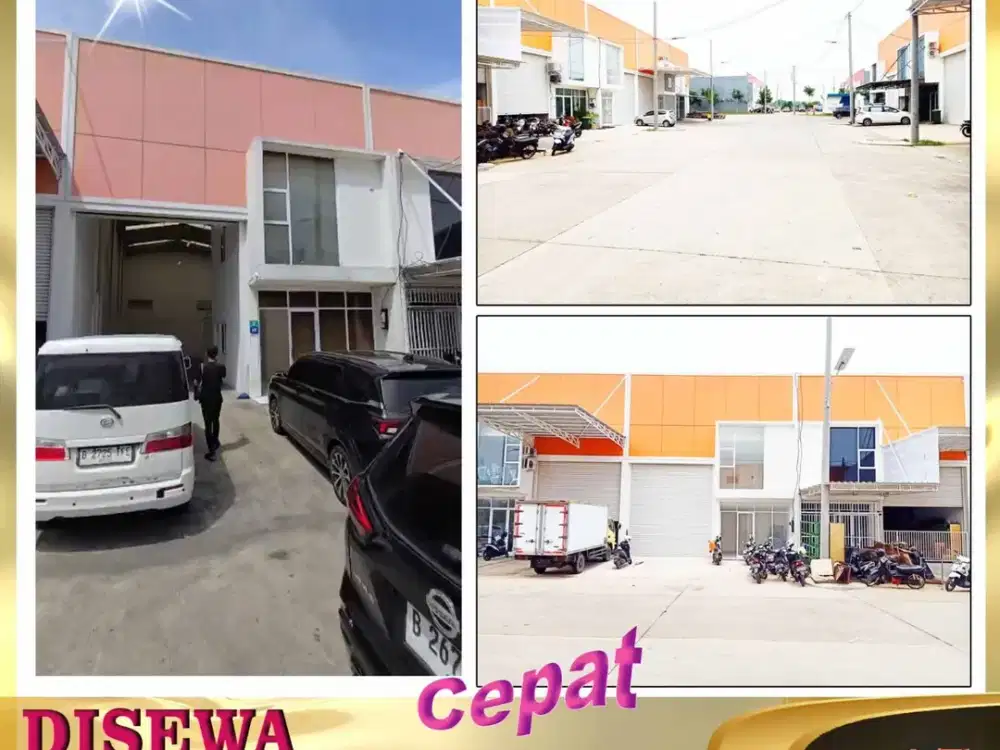 Disewakan murah Gudang 9 x 30 2 lantai di aeropolis techopark bandara soeta tangerang