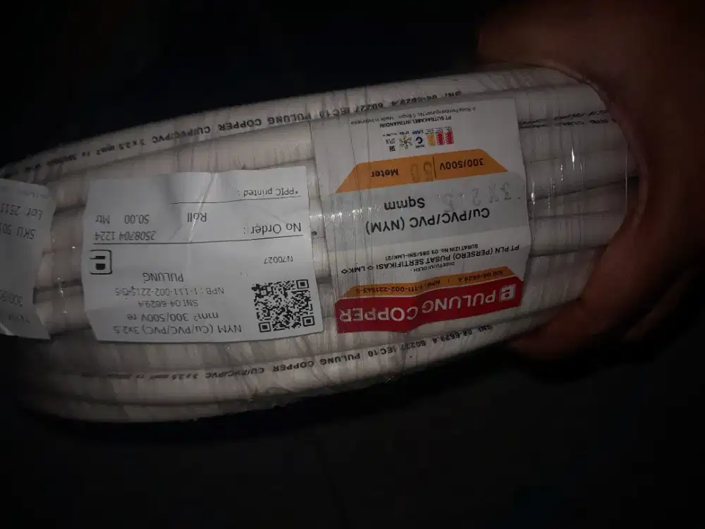 Kanel listrik 3X2,5 Mm 50 M