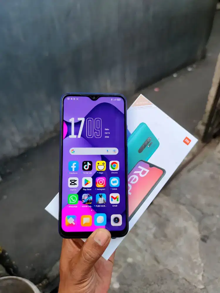 Redmi 9 mulus siap pakai fulset