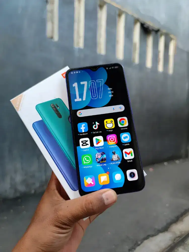 Redmi 9 mulus siap pakai fulset