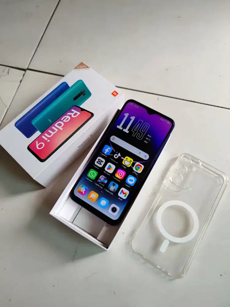 Redmi 9 mulus siap pakai fulset