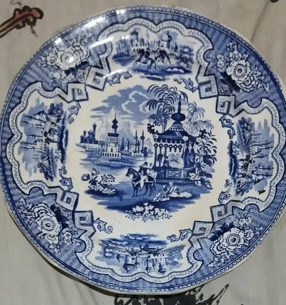 Piring Vintage J&G Meakin Old Pekin StaffordshirePlate England”