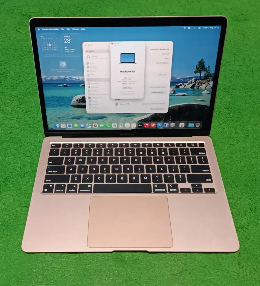 Apple MacBook Air M1 2020 M1 8/256 Rose Gold Mulus Murah