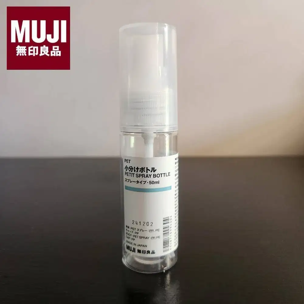 MUJI PET Petit Spray Bottle - 50 ml Original Jepang