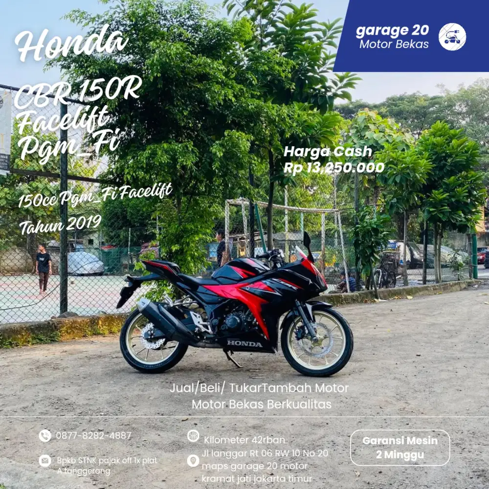 Honda CBR 150R Facelift Pgm_Fi Tahun 2019 Pajak Off