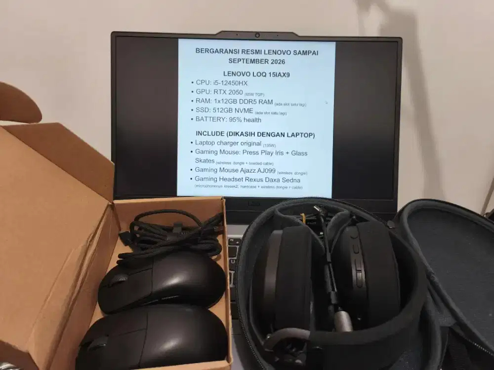 GARANSI RESMI/ADP Laptop Gaming Lenovo LOQ 15IAX9