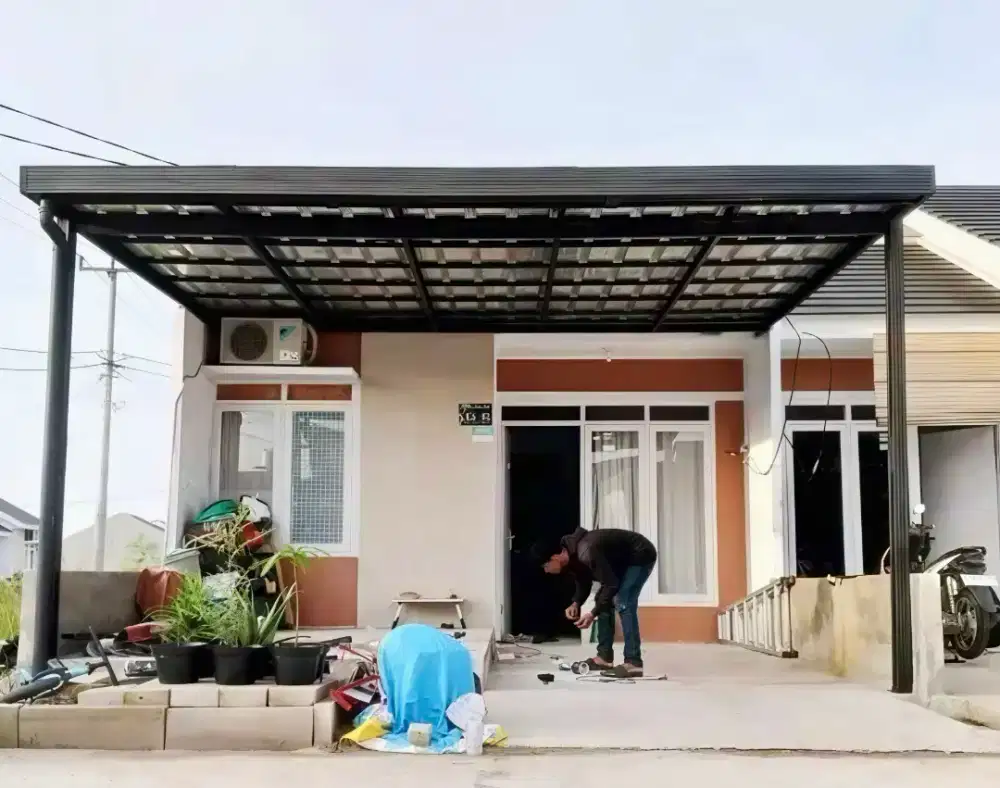 Pasang kanopi baja ringan