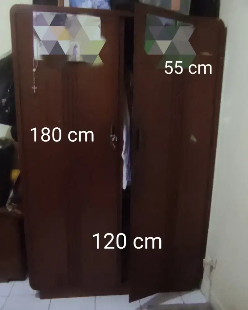 Jual cepat lemari baju jati