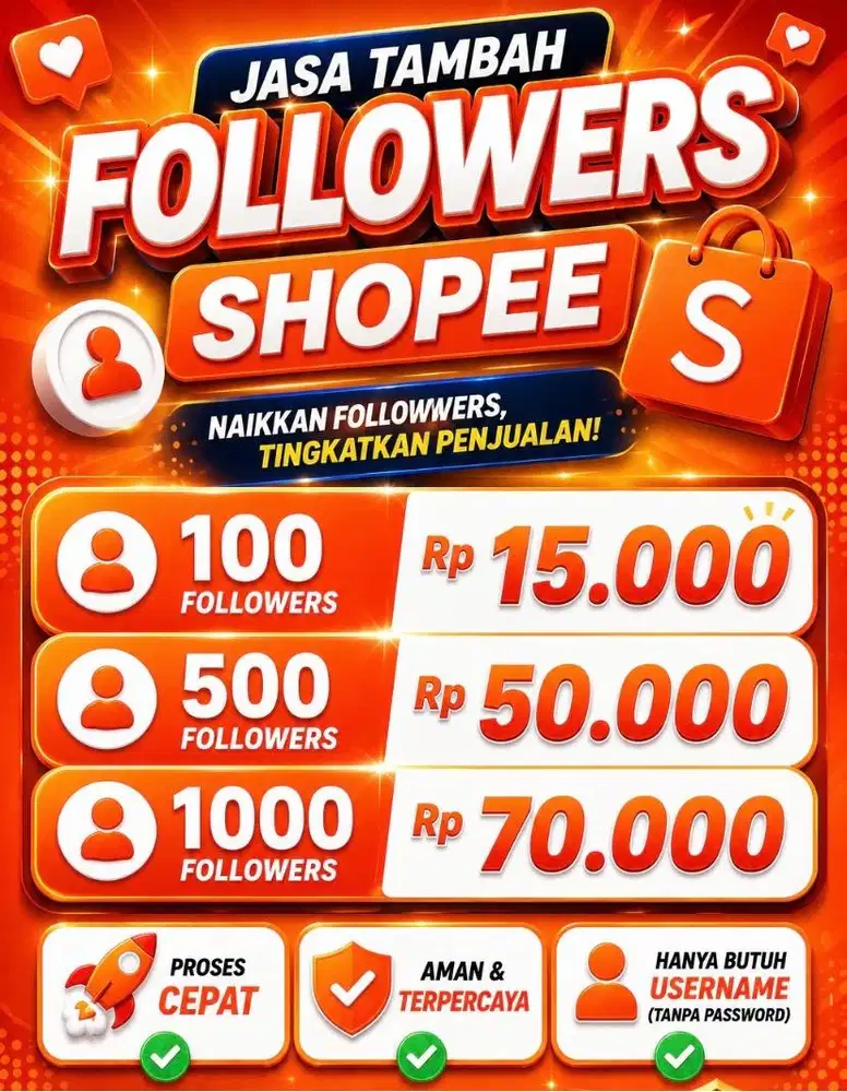 Followers shopee amanah terpercaya
