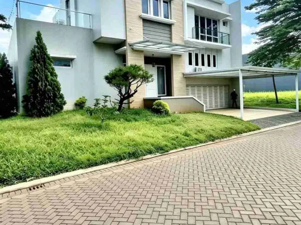 raffles hill cibubur rumah hook semi furnish siap huni