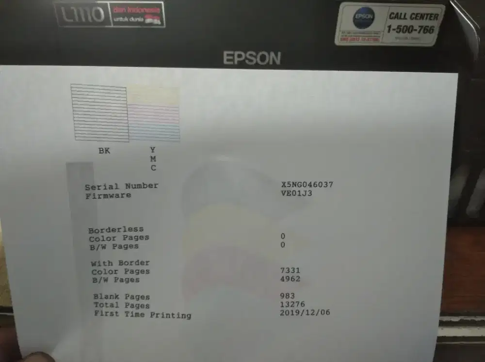 Epson l1110 print only bersih