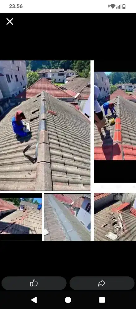 Perbaikan atap bocor talang air dak rembes dan renovasi