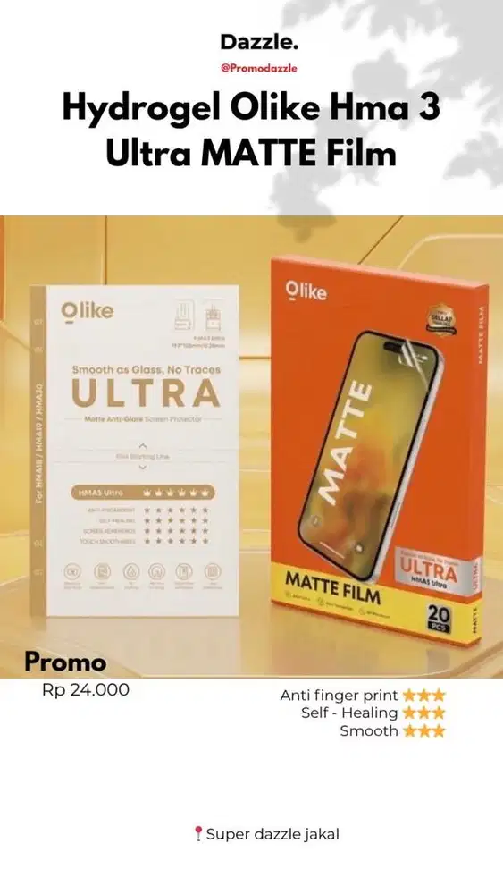 Sg Hydrogel matte film