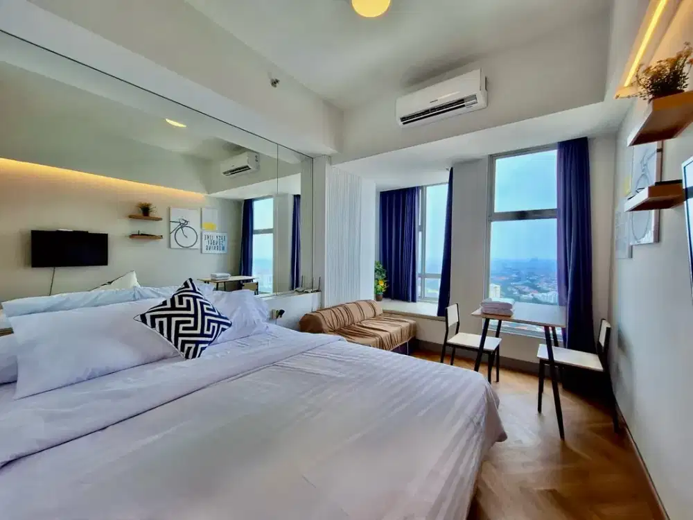 JUALSEWA APARTEMEN BENSON STUDIO PAKUWON MALL LT38 FURNISH CITY VIEW