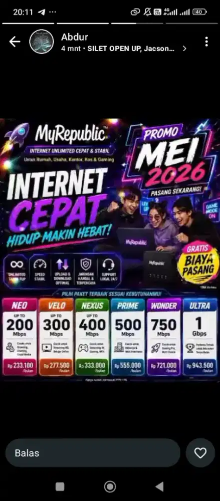 Promo menarik dari Morarepublic