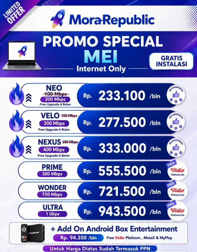 Morarepublic memberikan promo menarik