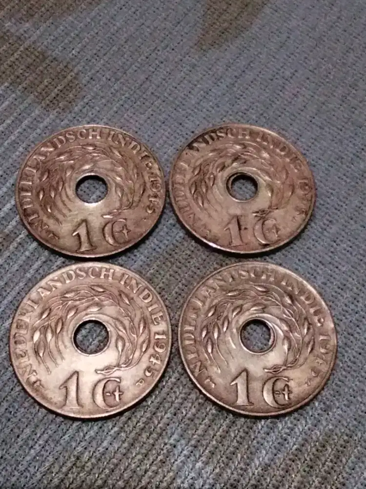 Coin 1cent Nederland indie1945