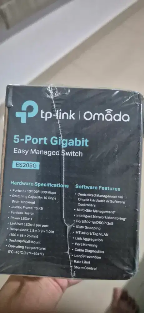 ES205G
Omada 5-Port Gigabit Easy Managed Switch