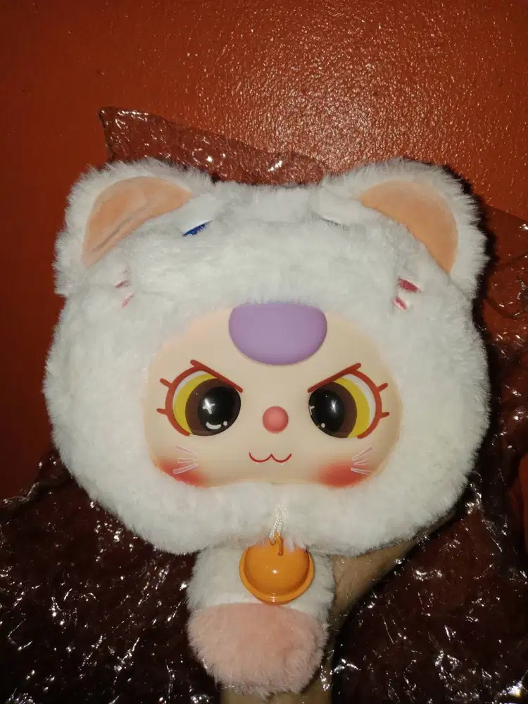 Boneka tas kucing lembut putih