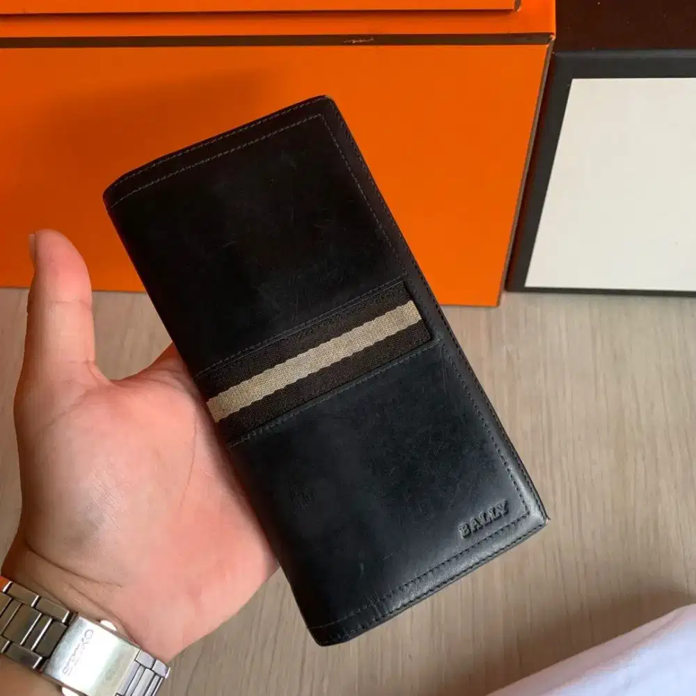 Bally long wallet dompet card case original
