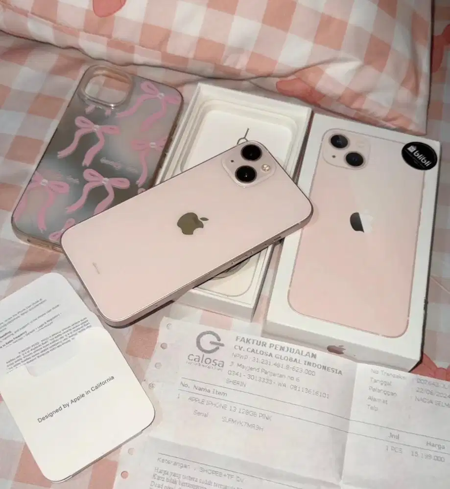 IPHONE 13 PINK 128GB IBOX SECOND LIKE NEW