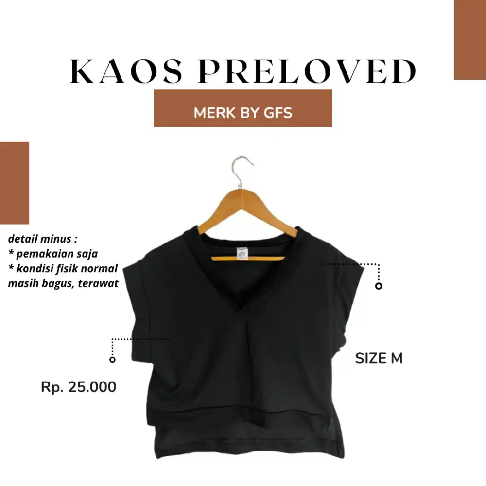 Kaos crop wanita ( preloved)