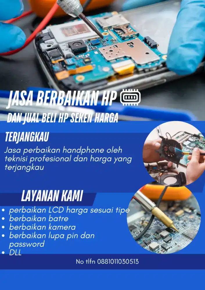 Jasa service hp android soal harga terjangkau tergantung tipe hp
