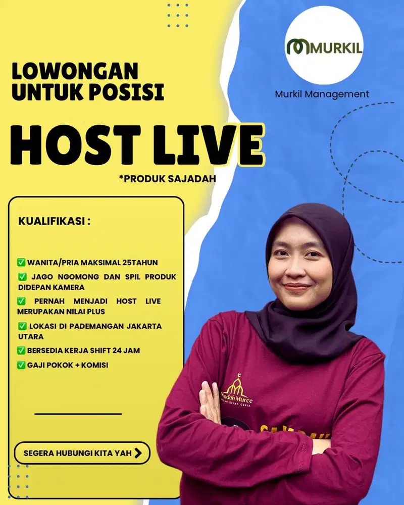 DIBUTUHKAN SEGERA HOST LIVE