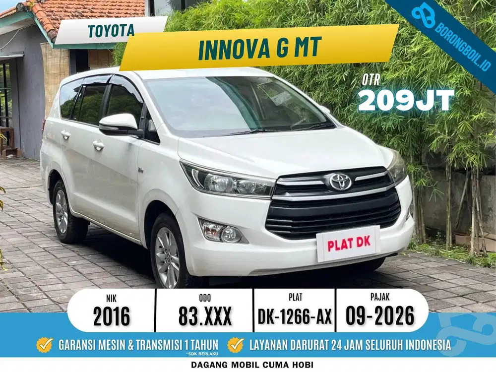 Toyota Kijang Innova G 2.0 MT Bensin 2015/2016 KM Low! | Ertiga Avanza
