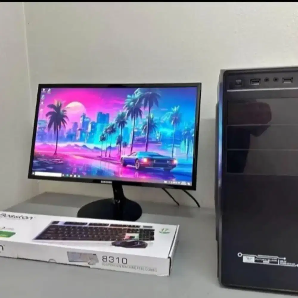 PC GAMING FULSET + LCD + RAM 8 GB + VGA 1 GB + HD 500 GB + GAMES APP