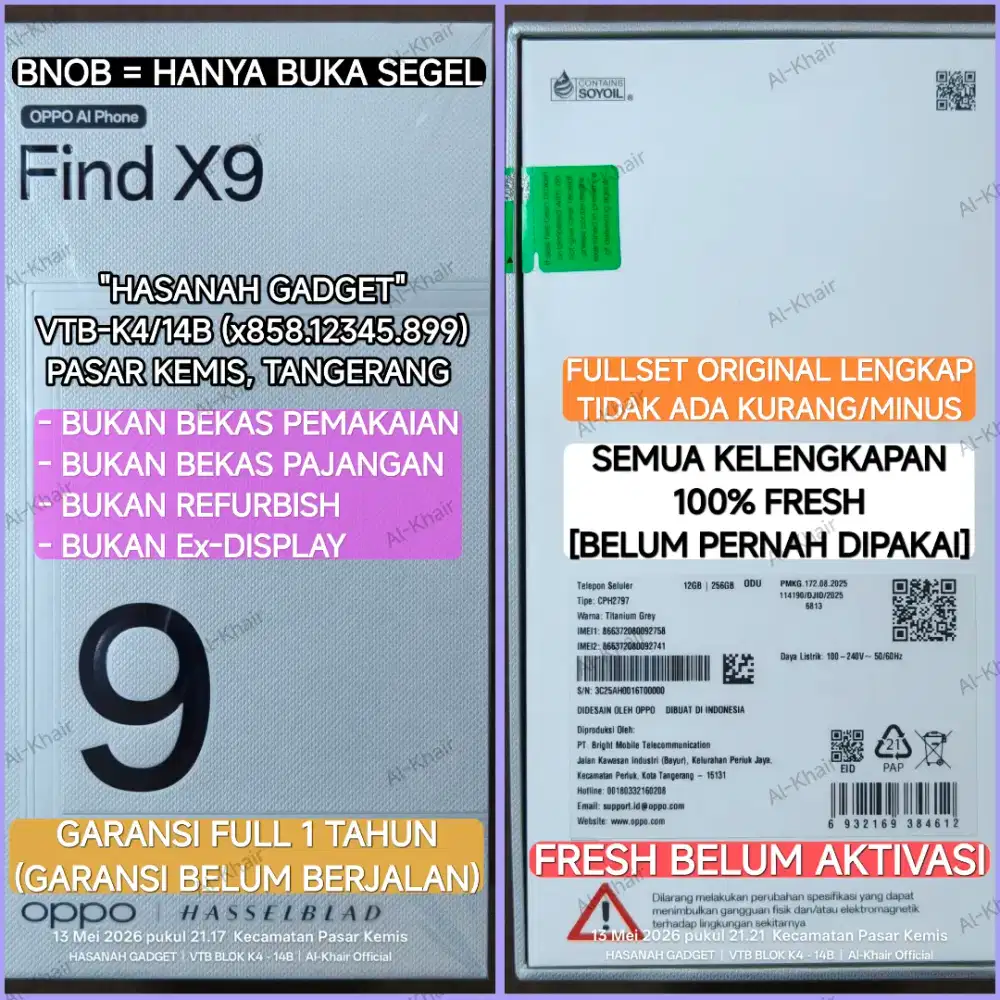 OPPO Find X9 12/256 GB GARANSI RESMI FRESH (RAM 12GB + 256GB)