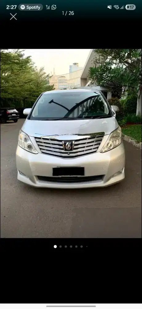 Toyota Alphard G 2.4 AT 2009 Silver