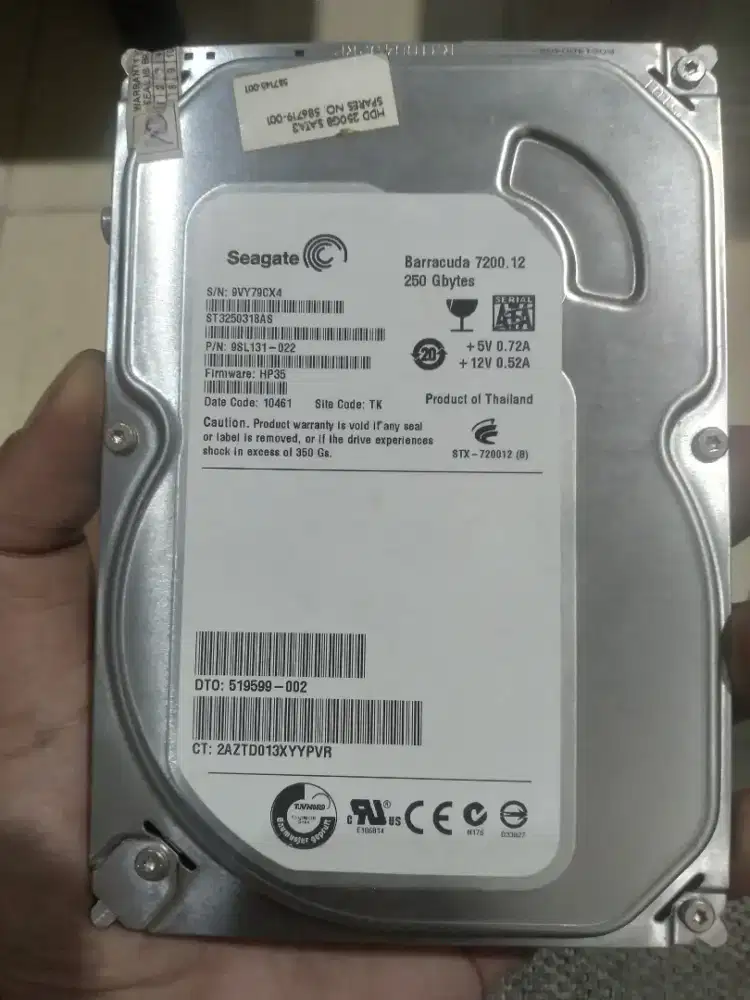 HARDISK PC 250 Gb