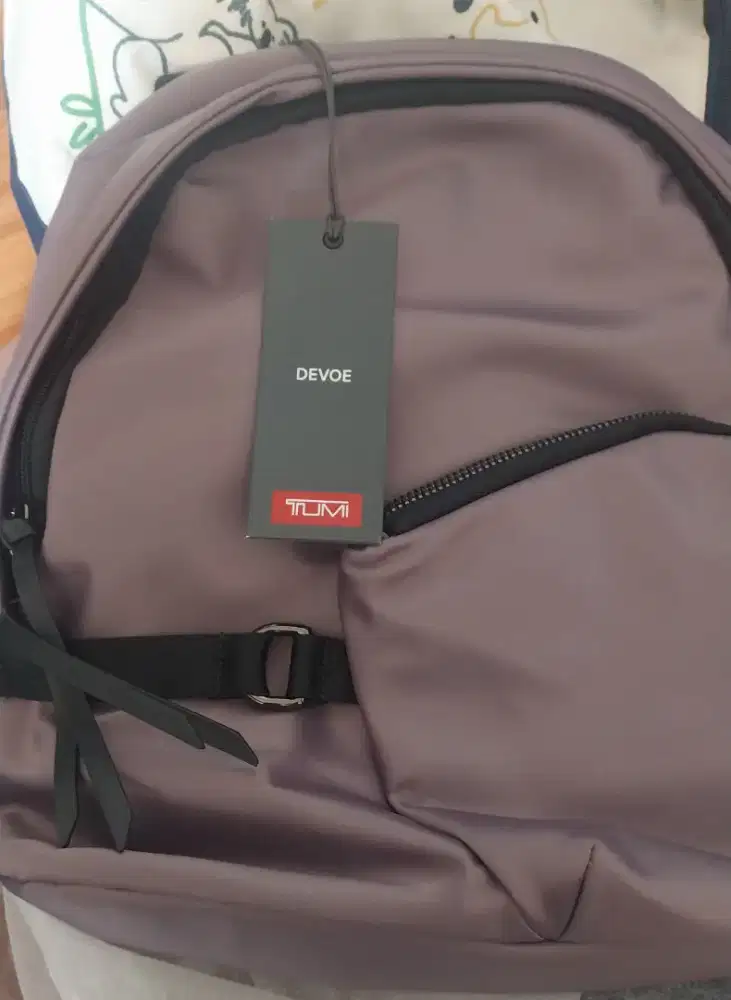 Jual new arrival braded ransel merk Tumi warna purple