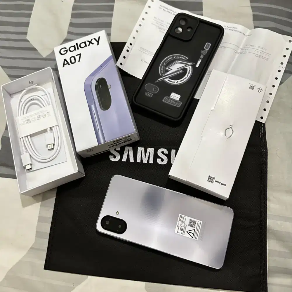Samsung a07 4/64gb like new fullset garansi resmi indo