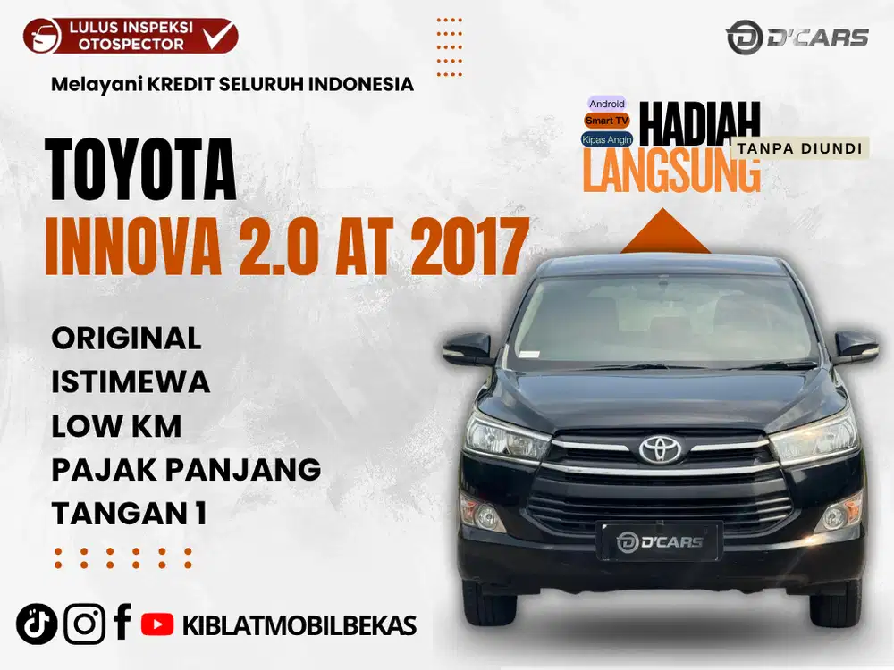 TOYOTA INNOVA G 2.0 AUTOMATIC 2017 ORIGINAL ISTIMEWA