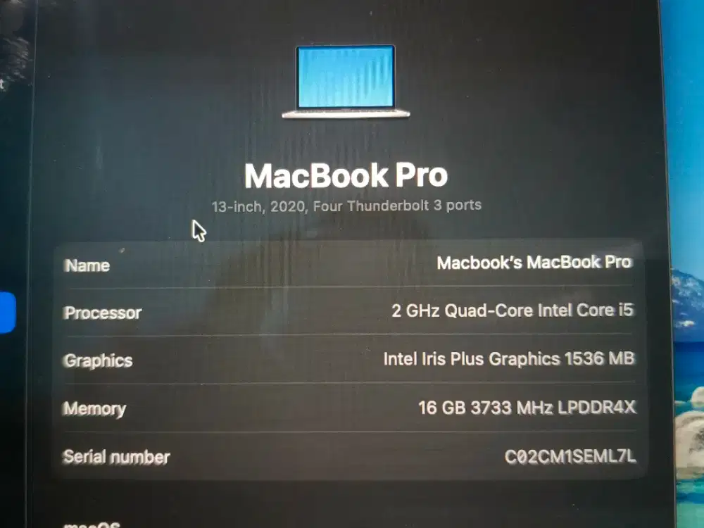 Macbook pro 13 2020 16/512gb A2251 fullset normal