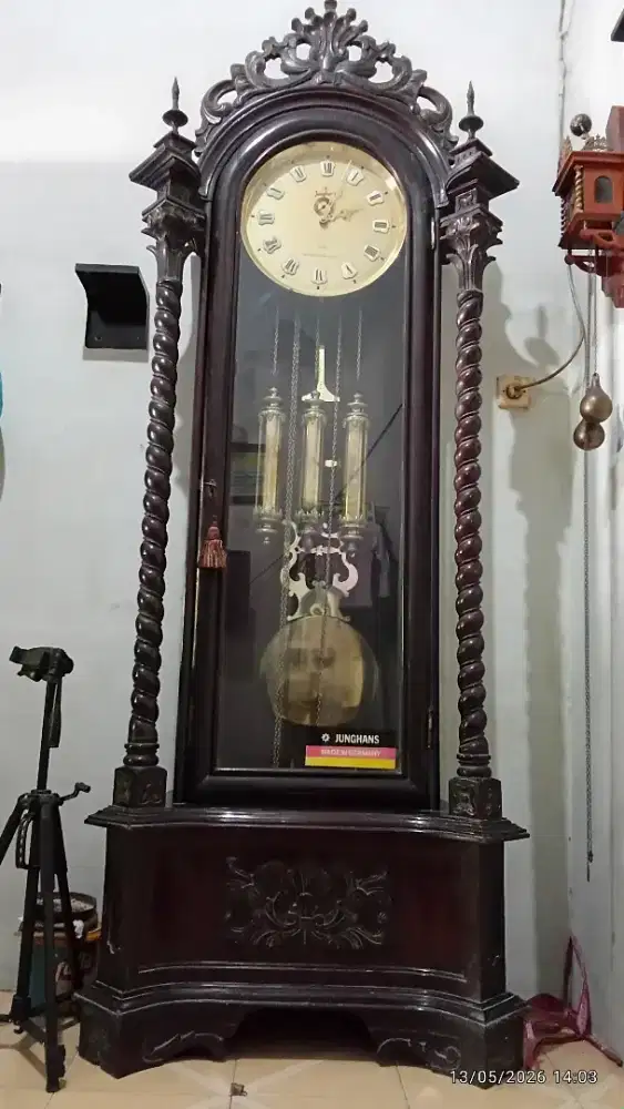 Jam antik junghans grandfather 12 Jewel