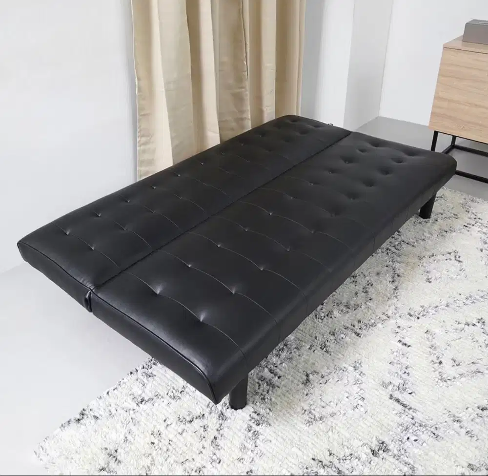 Sofa bed kulit hitam by informa