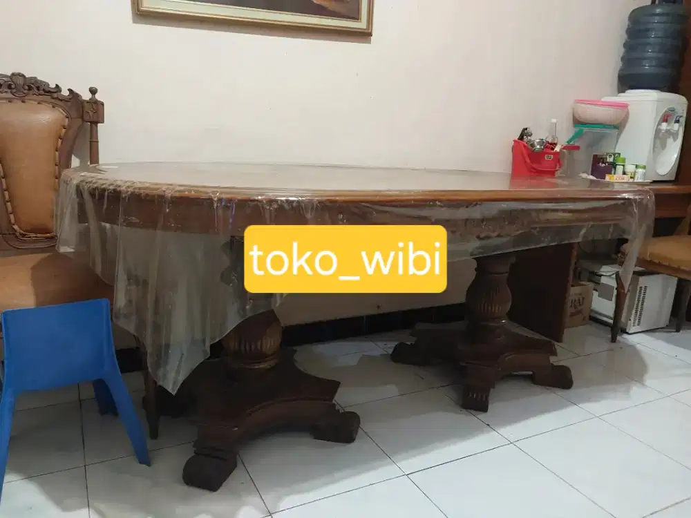 Meja makan kayu jati pamulang