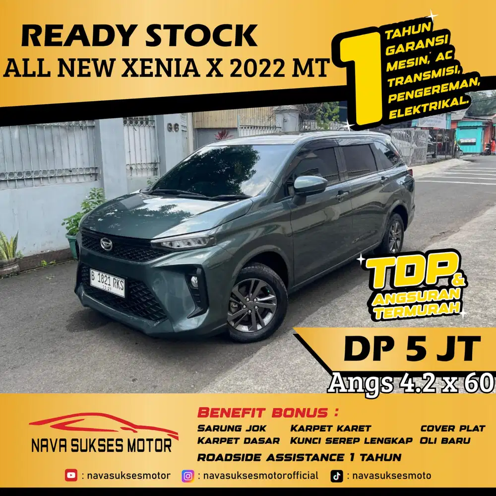 TDP 5 Jt Angs Termurah All New Xenia X 2022 Manual Hijau Low Km