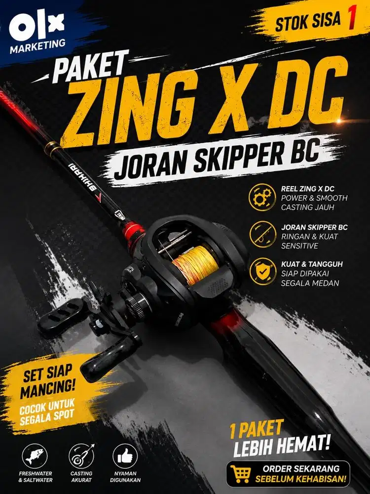 [SISA 1 SET!] Paket BC Zing X DC + Joran Shikari Skipper 198cm medhev