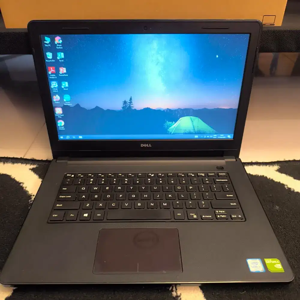Laptop DELL 3458 core i3 ram 8 GB SSD double VGA Nvdia siap pakai