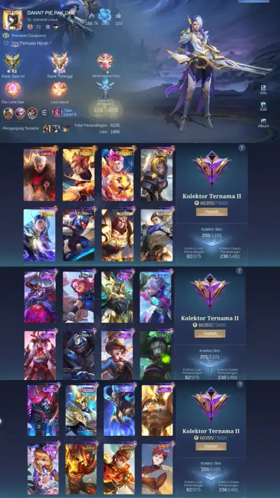 Di jual cepat akun MLBB