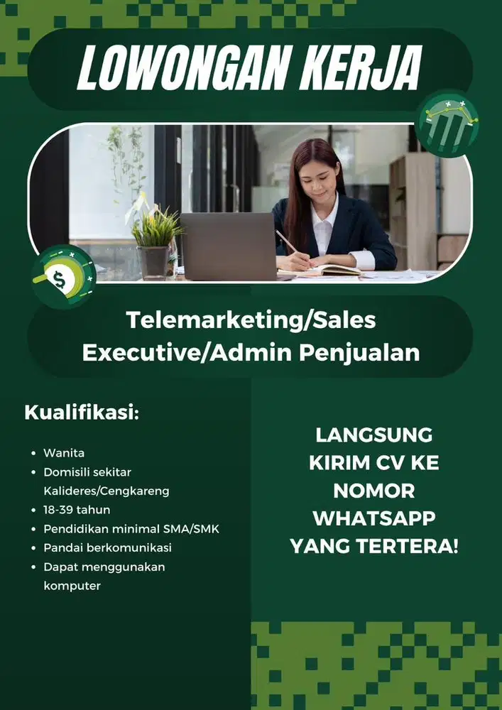 Dicari TELEMARKETING/SALES EXECUTIVE