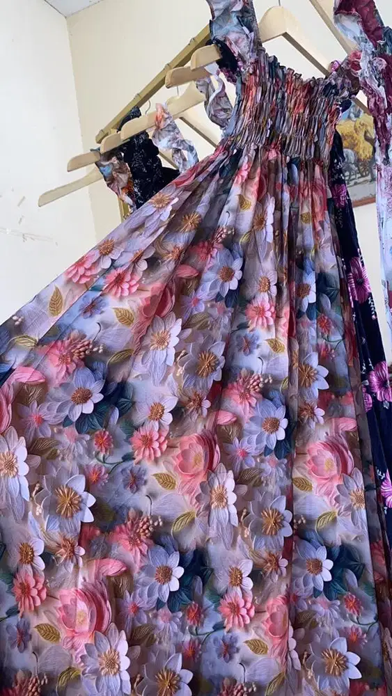 Marion long dress motif