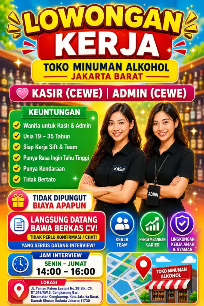 Lowongan Kasir dan Admin