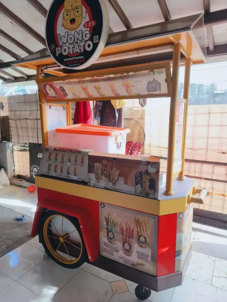 Gerobak wong potato + perlengkapan
