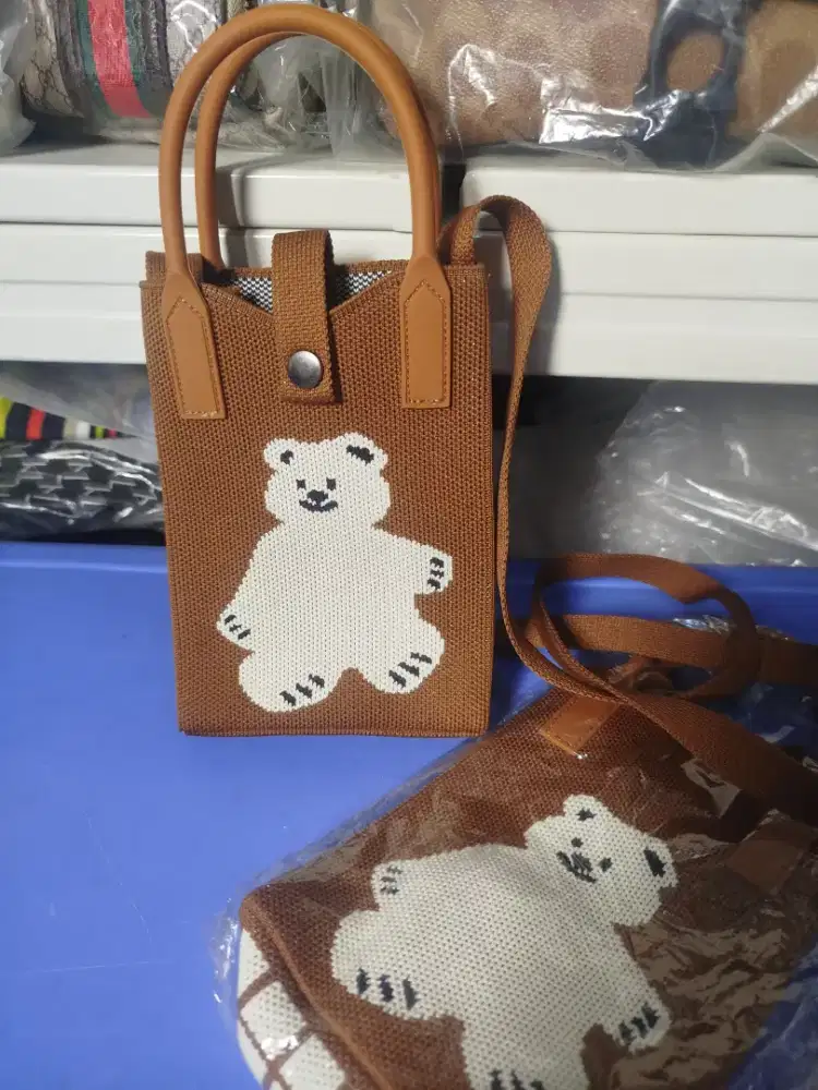 Tas rajut hp simple